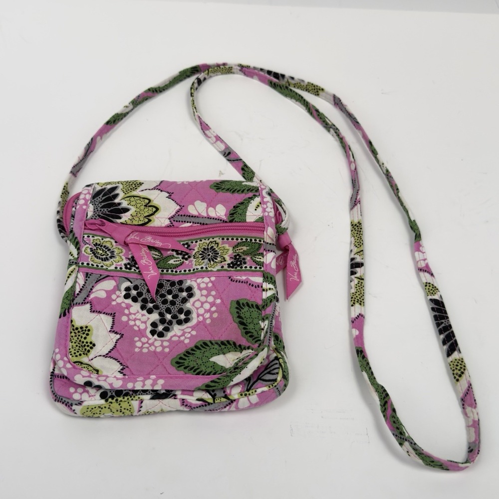 Vera Bradley Mini Hipster Crossbody Bag Olivia Pink Floral Retired Quilted